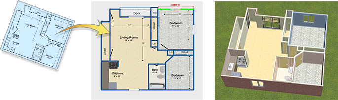 DreamPlan Floor Plan Design Software floor plan screenshot