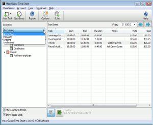 More Screenshots of HourGuard Timekeeper Software